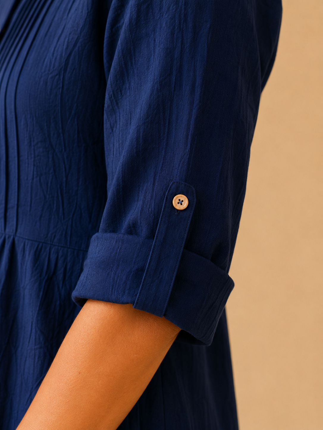 Pintuck Mini Dress